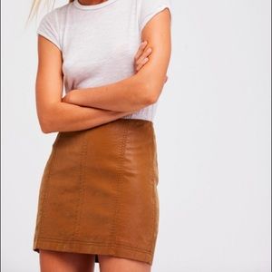 Free People Modern Femme Vegan Suede Skirt